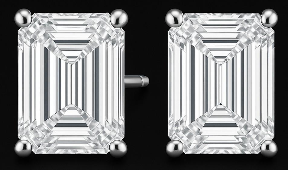 New 5.10 CTW Lab Grown Pair of Diamond Earrings E, VS1 | Estimated Retail Value: $9,200 (UGL & IGI) at PristineAuction.com New 5.10 CTW Lab Grown Pair of Diamond Earrings E, VS1 | Estimated Retail Value: $9,200 (UGL & IGI) at PristineAuction.com