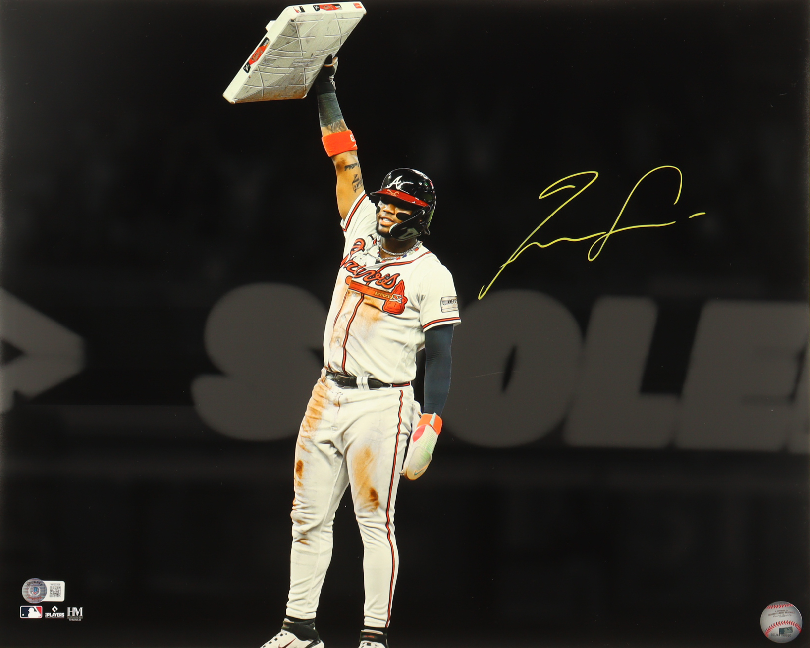 Ronald Acuna Jr. Signed Braves 16x20 Photo (Beckett) at PristineAuction.com Ronald Acuna Jr. Signed Braves 16x20 Photo (Beckett) at PristineAuction.com