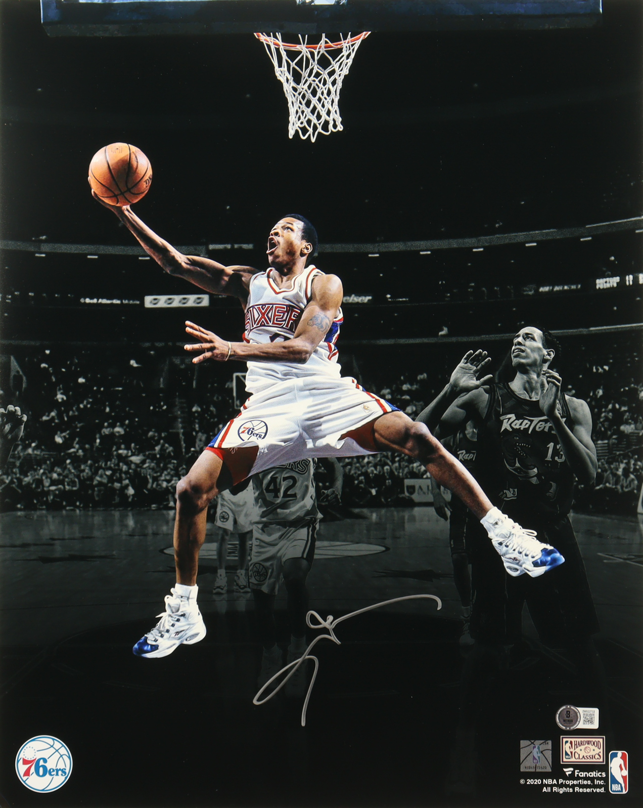 Allen Iverson Signed 76ers 16x20 Photo (Beckett) at PristineAuction.com Allen Iverson Signed 76ers 16x20 Photo (Beckett) at PristineAuction.com