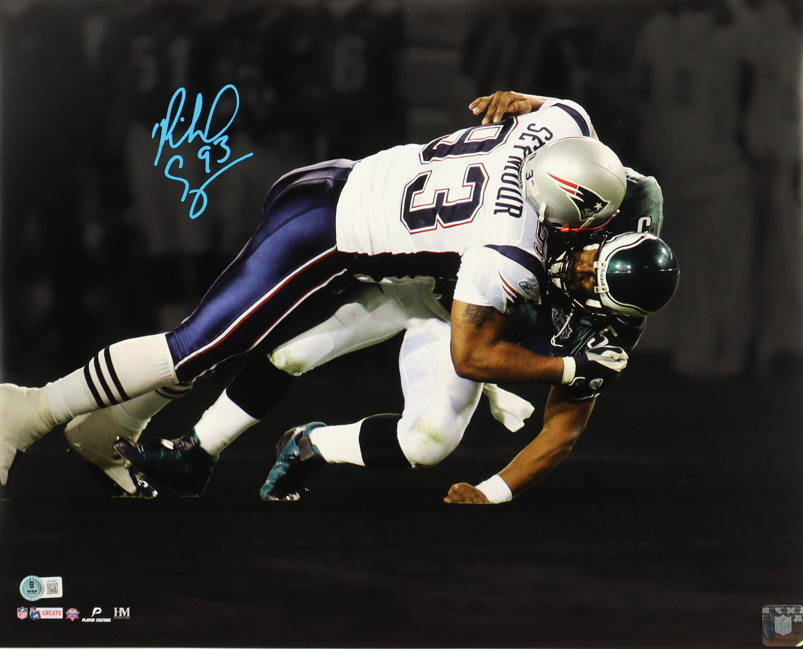 Richard Seymour Signed Patriots 16x20 Photo (Beckett) at PristineAuction.com Richard Seymour Signed Patriots 16x20 Photo (Beckett) at PristineAuction.com