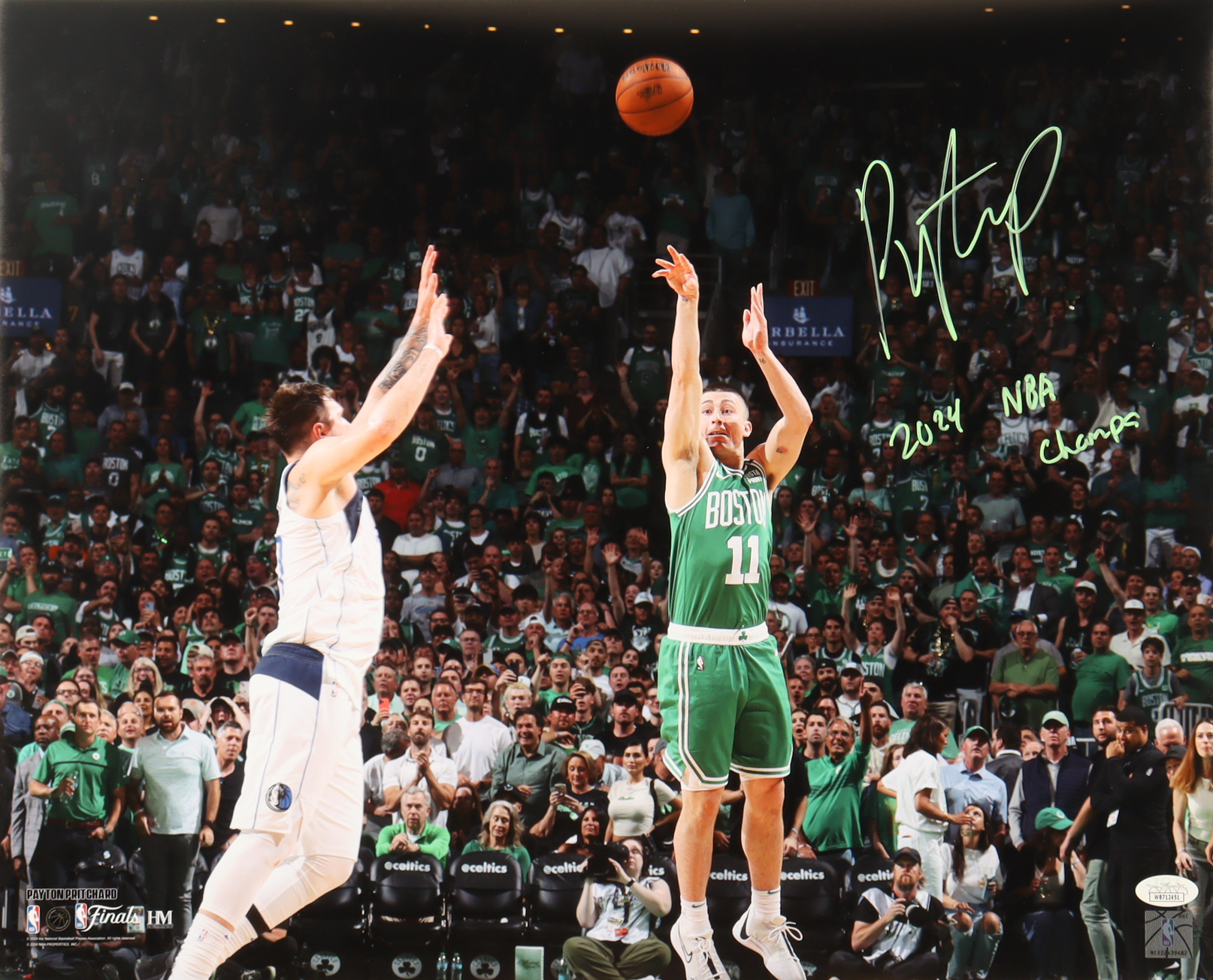 Payton Pritchard Signed Celtics 16x20 Photo Inscribed "2024 NBA Champs" (JSA) at PristineAuction.com Payton Pritchard Signed Celtics 16x20 Photo Inscribed "2024 NBA Champs" (JSA) at PristineAuction.com