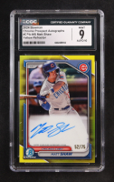 Matt Shaw 2024 Bowman Chrome Prospect Autographs Yellow Refractors #CPAMS #52/75 RC (CGC 9 | Auto 10) at PristineAuction.com