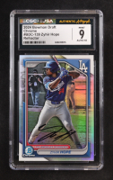 Zyhir Hope Signed 2024 Bowman Chrome Draft Refractors #BDC139 RC (CGC 9 | Auto 10) at PristineAuction.com