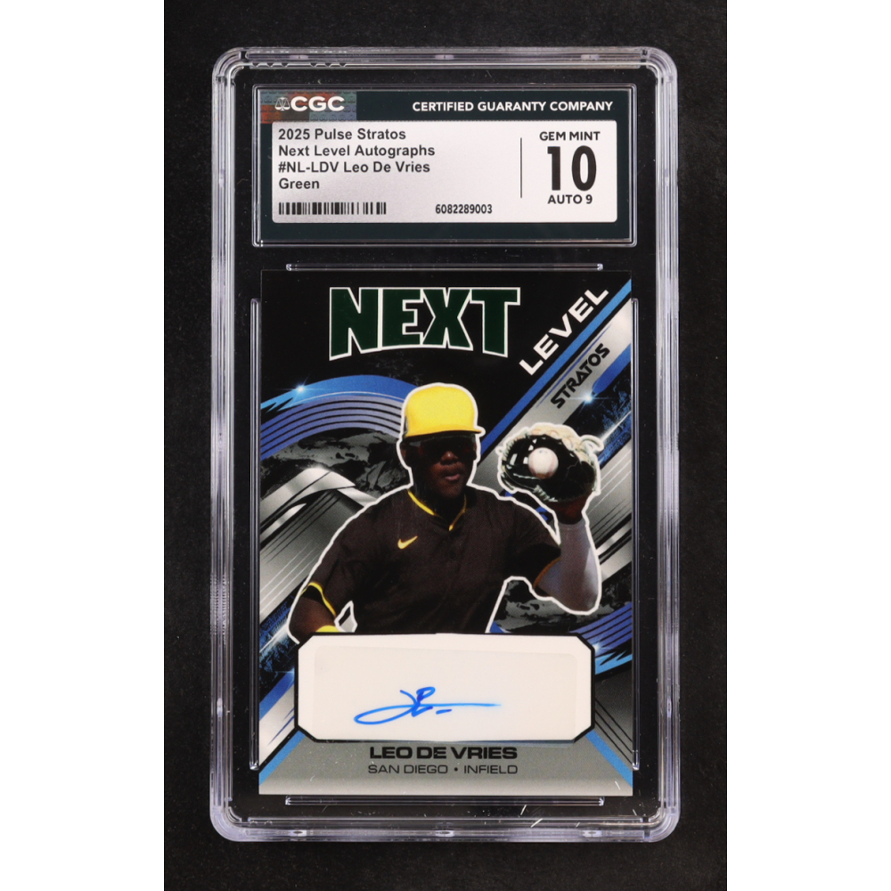 Leo De Vries 2025 Pulse Stratos Next Level Autographs Green #NLLDV