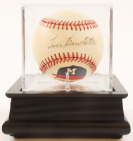 Lew Burdette Signed ONL Hand-Painted Art Baseball (PSA) at PristineAuction.com