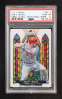Mike Trout 2021 Panini Prizm Stained Glass Prizms White Wave #1 (PSA 10) at PristineAuction.com
