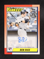 Ben Rice 2025 Topps Auto #90A-BRI RC at PristineAuction.com