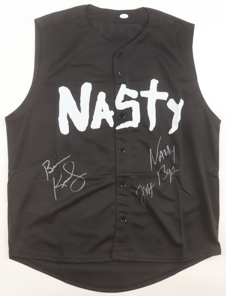 Brian Knobbs & Jerry Sags Signed Jersey Inscribed "Nasty Boys" (JSA) at PristineAuction.com Brian Knobbs & Jerry Sags Signed Jersey Inscribed "Nasty Boys" (JSA) at PristineAuction.com