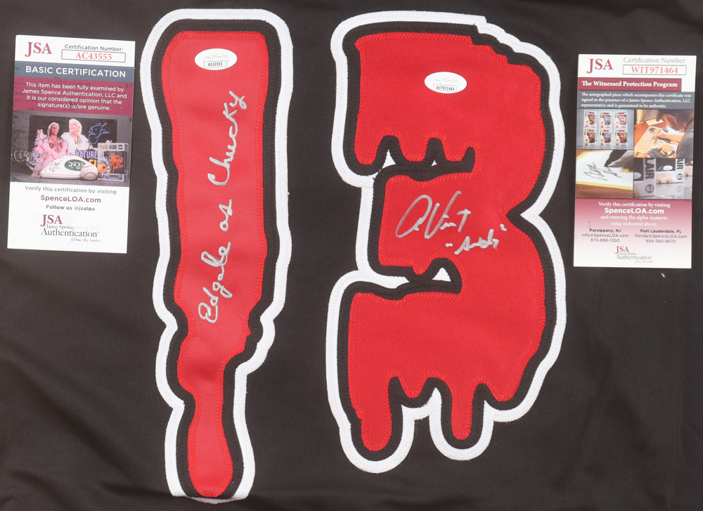 Alex Vincent & Ed Gale Signed Jersey Inscribed "Andy" & "Chucky" (JSA) at PristineAuction.com Alex Vincent & Ed Gale Signed Jersey Inscribed "Andy" & "Chucky" (JSA) at PristineAuction.com