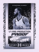 Stephen Curry 2024 Leaf Sports Heroes Win City Clear Black Pre-Production Proof #NNO #1/1 at PristineAuction.com