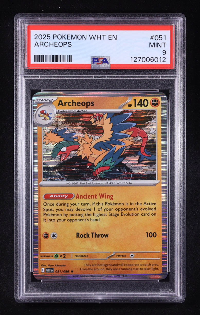 Archeops 2025 Pokemon TCG Scarlet and Violet White Flare #051 (PSA 9) at PristineAuction.com Archeops 2025 Pokemon TCG Scarlet and Violet White Flare #051 (PSA 9) at PristineAuction.com