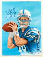 Peyton Manning & Gary Longordo Signed Colts Original Artwork (JSA & Longordo) at PristineAuction.com