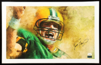 Brett Favre Signed Packers 14x22 Lithograph (JSA & Favre) at PristineAuction.com