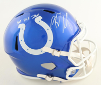Riley Leonard Signed Colts Full-Size Flash Alternate Speed Helmet Inscribed "For The Shoe" (JSA) at PristineAuction.com