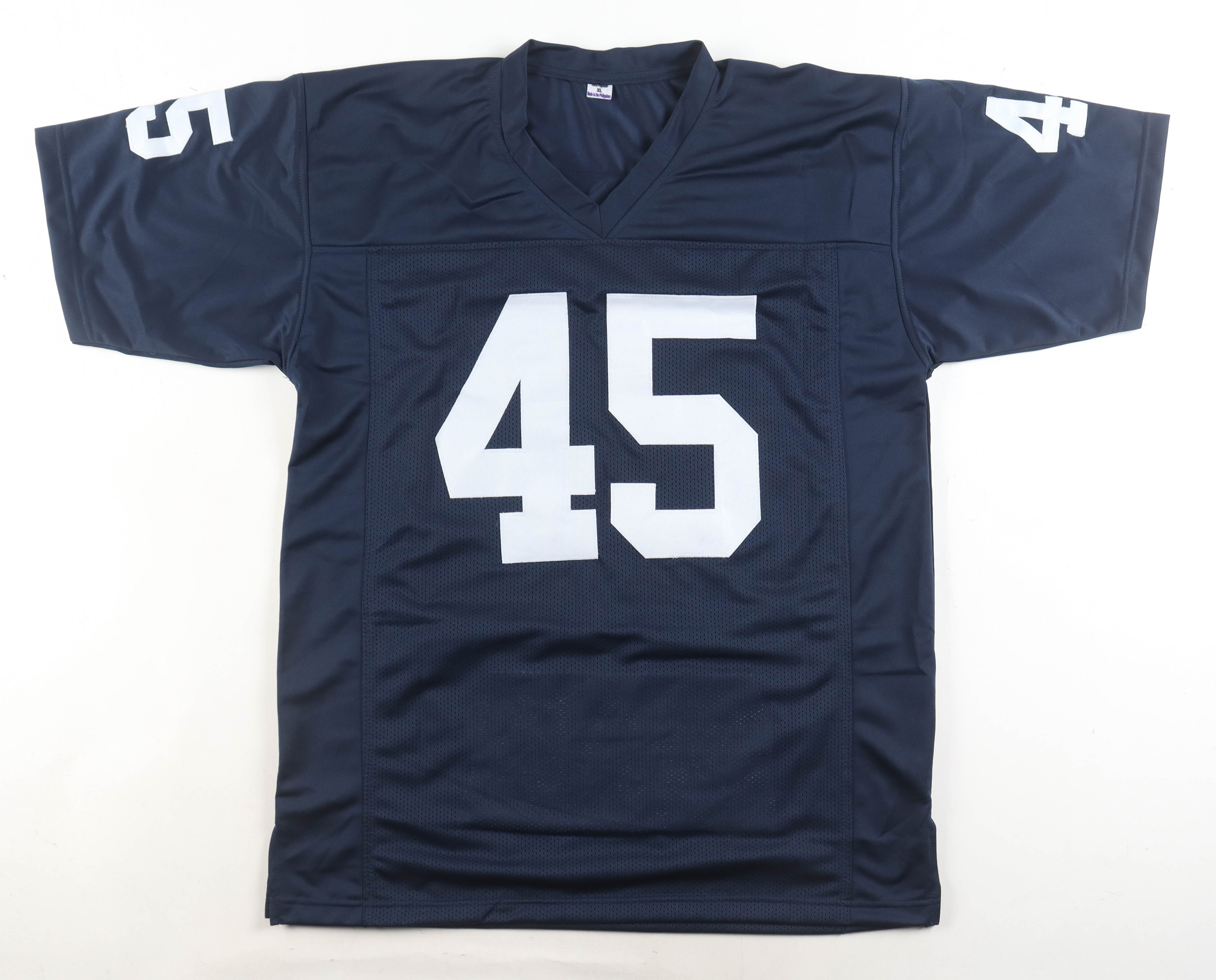 Rudy Ruettiger Signed Movie Quote Jersey Inscribed "Never Quit" (Beckett) at PristineAuction.com Rudy Ruettiger Signed Movie Quote Jersey Inscribed "Never Quit" (Beckett) at PristineAuction.com