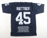 Rudy Ruettiger Signed Movie Quote Jersey Inscribed "Never Quit" (Beckett) at PristineAuction.com