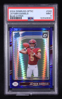Jayden Daniels 2024 Donruss Optic Blue Hyper #248 RR RC (PSA 9) at PristineAuction.com