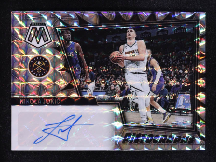 Nikola Jokic 2022-23 Panini Mosaic Pictographs Mosaic #7 at PristineAuction.com Nikola Jokic 2022-23 Panini Mosaic Pictographs Mosaic #7 at PristineAuction.com