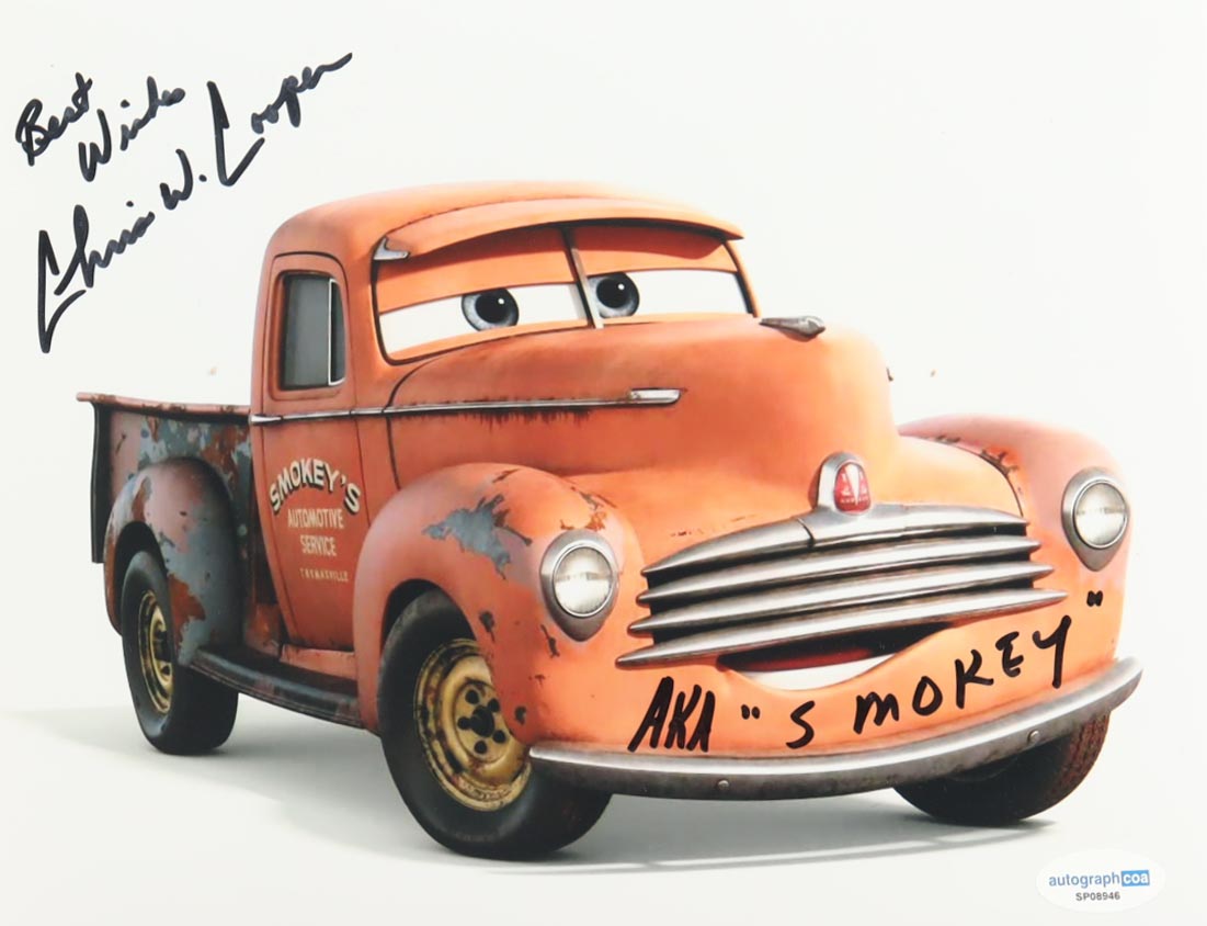 Chris Cooper Signed "Cars 3" 8x10 Photo Inscribed "Best Wishes" & "AKA 'Smokey'" (ACOA) at PristineAuction.com Chris Cooper Signed "Cars 3" 8x10 Photo Inscribed "Best Wishes" & "AKA 'Smokey'" (ACOA) at PristineAuction.com