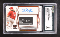 Rhett Lowder 2023 Leaf Trinity Patch Autographs Bronze #PARL1 #54/99 RC (CGC 8 | Auto 10) at PristineAuction.com