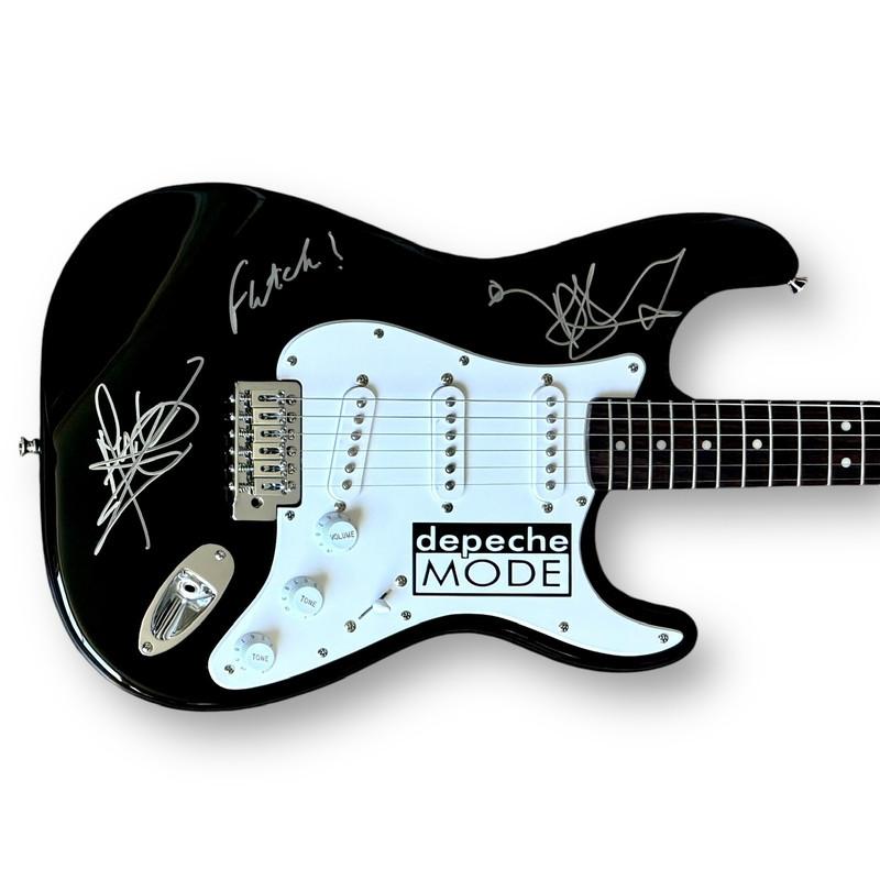 Dave Gahan, Martin Gorre & Andy Fletcher Signed "Depeche Mode" Fender Squire Stratocaster Guitar (JSA) at PristineAuction.com Dave Gahan, Martin Gorre & Andy Fletcher Signed "Depeche Mode" Fender Squire Stratocaster Guitar (JSA) at PristineAuction.com