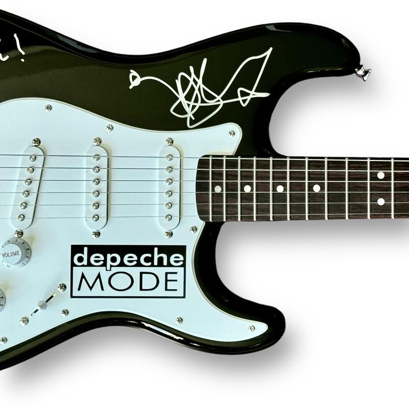 Dave Gahan, Martin Gorre & Andy Fletcher Signed "Depeche Mode" Fender Squire Stratocaster Guitar (JSA) at PristineAuction.com Dave Gahan, Martin Gorre & Andy Fletcher Signed "Depeche Mode" Fender Squire Stratocaster Guitar (JSA) at PristineAuction.com