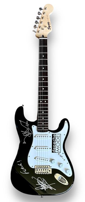 Dave Gahan, Martin Gorre & Andy Fletcher Signed "Depeche Mode" Fender Squire Stratocaster Guitar (JSA) at PristineAuction.com Dave Gahan, Martin Gorre & Andy Fletcher Signed "Depeche Mode" Fender Squire Stratocaster Guitar (JSA) at PristineAuction.com