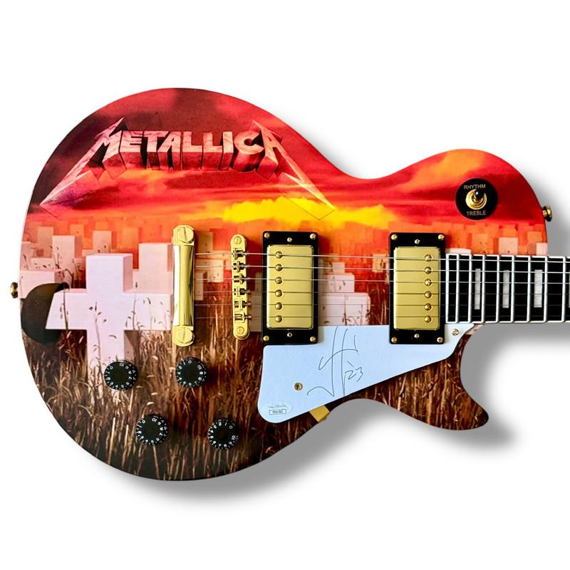 James Hetfield Signed "Metallica: Master of Puppets" Custom Les Paul Guitar (JSA) at PristineAuction.com James Hetfield Signed "Metallica: Master of Puppets" Custom Les Paul Guitar (JSA) at PristineAuction.com