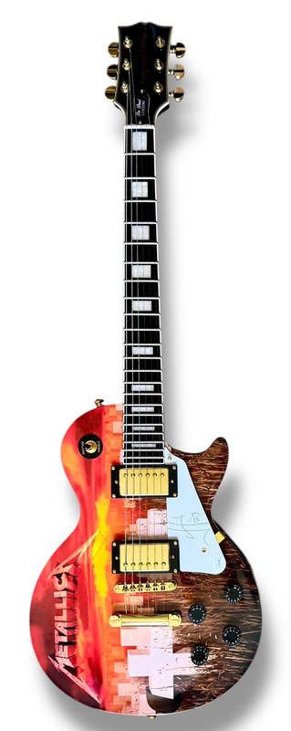 James Hetfield Signed "Metallica: Master of Puppets" Custom Les Paul Guitar (JSA) at PristineAuction.com James Hetfield Signed "Metallica: Master of Puppets" Custom Les Paul Guitar (JSA) at PristineAuction.com