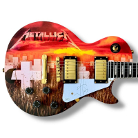James Hetfield Signed "Metallica: Master of Puppets" Custom Les Paul Guitar (JSA) at PristineAuction.com