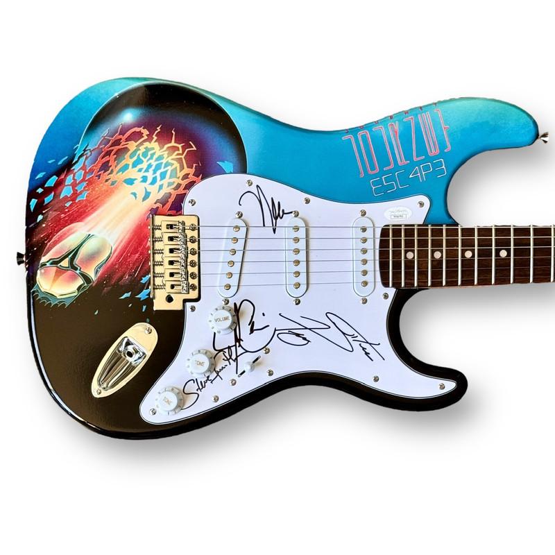 "Journey" Custom Stratocaster Guitar Band-Signed By (4) with Steve Perry, Neal Schon, Jonathan Cain & Steve Smith (JSA) at PristineAuction.com "Journey" Custom Stratocaster Guitar Band-Signed By (4) with Steve Perry, Neal Schon, Jonathan Cain & Steve Smith (JSA) at PristineAuction.com