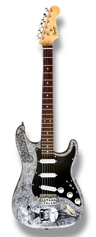 Carlos Santana Signed Custom Fender Squire Stratocaster Guitar Inscribed "Soul Sacrifice" (JSA) at PristineAuction.com Carlos Santana Signed Custom Fender Squire Stratocaster Guitar Inscribed "Soul Sacrifice" (JSA) at PristineAuction.com