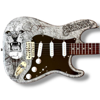 Carlos Santana Signed Custom Fender Squire Stratocaster Guitar Inscribed "Soul Sacrifice" (JSA) at PristineAuction.com