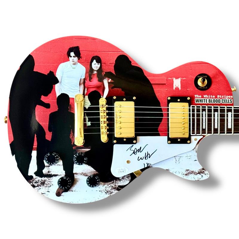 Jack White Signed "The White Stripes" Custom Les Paul Guitar (JSA) at PristineAuction.com Jack White Signed "The White Stripes" Custom Les Paul Guitar (JSA) at PristineAuction.com