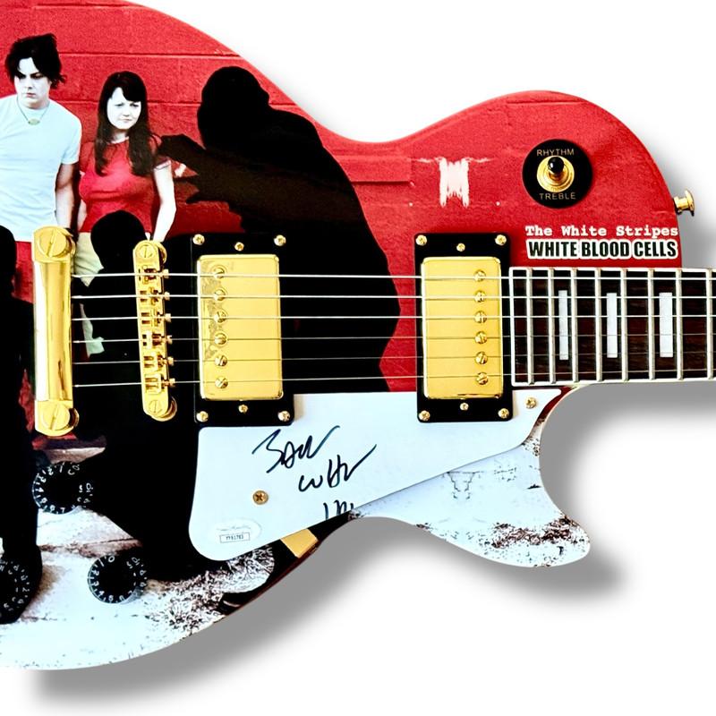 Jack White Signed "The White Stripes" Custom Les Paul Guitar (JSA) at PristineAuction.com Jack White Signed "The White Stripes" Custom Les Paul Guitar (JSA) at PristineAuction.com