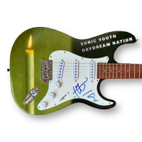 Thurston Moore & Kim Gordon Signed "Sonic Youth" Custom Stratocaster Guitar (JSA) at PristineAuction.com