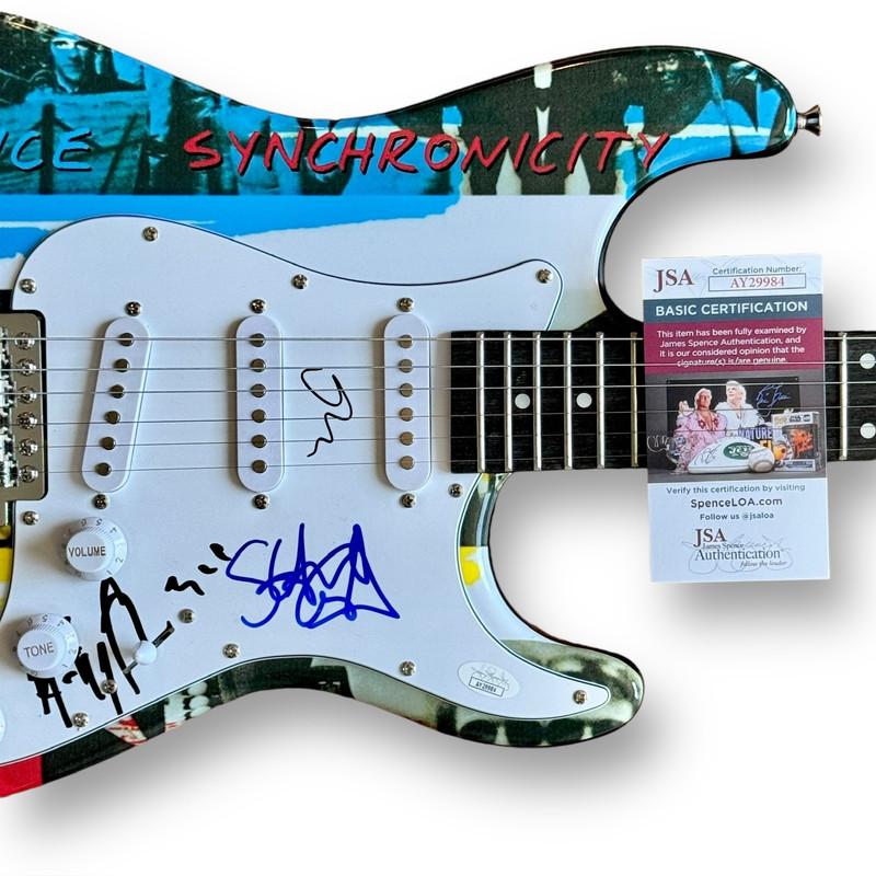 Sting, Andy Summers & Steward Copeland Signed "The Police" Custom Stratocaster Guitar (JSA) at PristineAuction.com Sting, Andy Summers & Steward Copeland Signed "The Police" Custom Stratocaster Guitar (JSA) at PristineAuction.com
