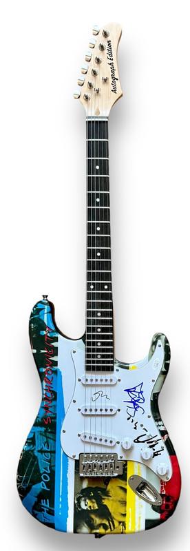 Sting, Andy Summers & Steward Copeland Signed "The Police" Custom Stratocaster Guitar (JSA) at PristineAuction.com Sting, Andy Summers & Steward Copeland Signed "The Police" Custom Stratocaster Guitar (JSA) at PristineAuction.com