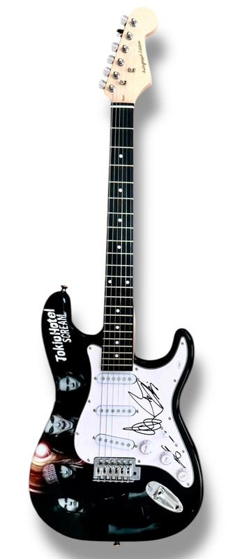 Tom Kaulitz, Gerog Listing & Gustav Schafer Signed "Tokio Hotel" Custom Stratocaster Guitar (JSA) at PristineAuction.com Tom Kaulitz, Gerog Listing & Gustav Schafer Signed "Tokio Hotel" Custom Stratocaster Guitar (JSA) at PristineAuction.com
