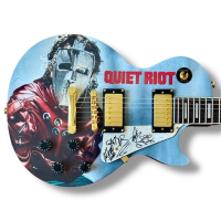 "Quiet Riot" Custom Les Paul Style Guitar Band-Signed By (4) with Kevin DuBrow, Carlos Cavazo, Rudy Sarzo & Frankie Banali (JSA) at PristineAuction.com