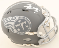 Tyjae Spears Signed Titans Slate Alternate Speed Mini Helmet (Beckett) at PristineAuction.com