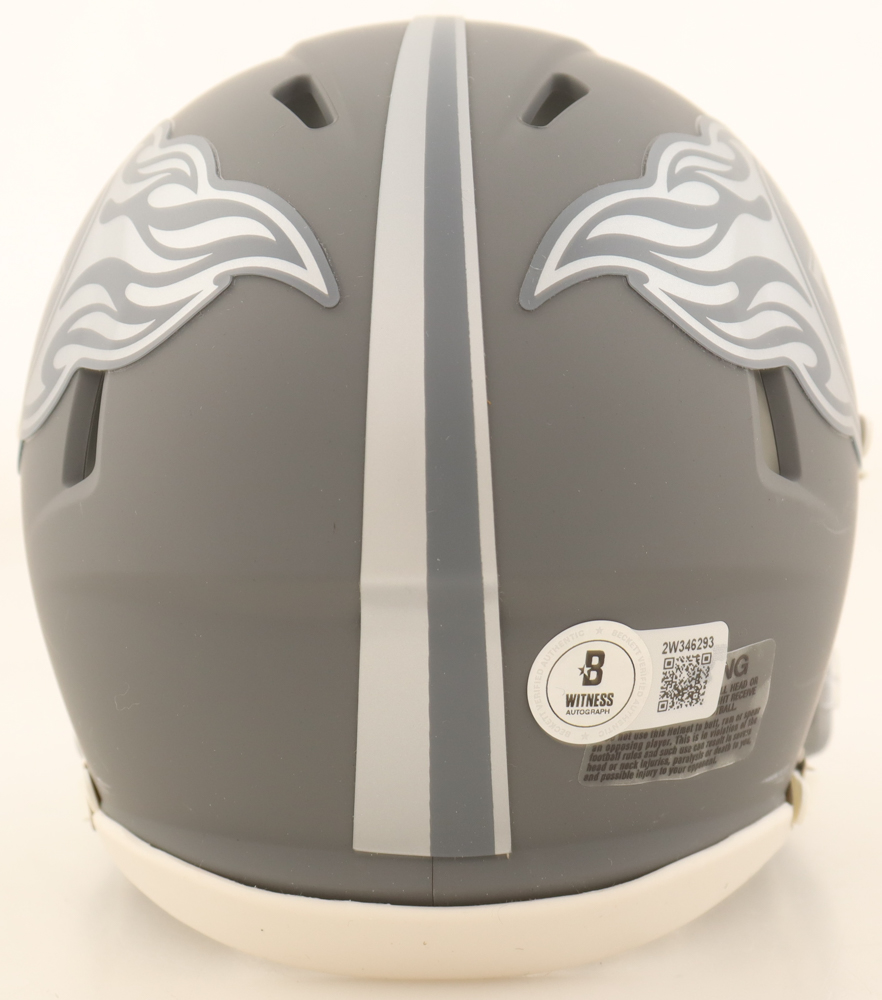 Tyjae Spears Signed Titans Slate Alternate Speed Mini Helmet (Beckett) at PristineAuction.com Tyjae Spears Signed Titans Slate Alternate Speed Mini Helmet (Beckett) at PristineAuction.com