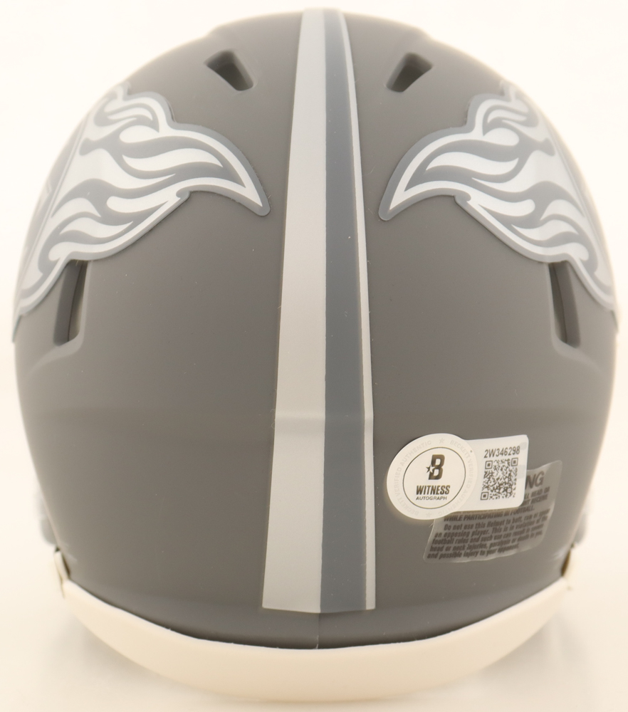 Tyjae Spears Signed Titans Slate Alternate Speed Mini Helmet (Beckett) at PristineAuction.com Tyjae Spears Signed Titans Slate Alternate Speed Mini Helmet (Beckett) at PristineAuction.com