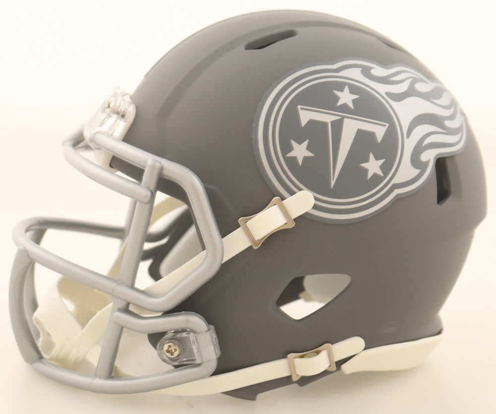 Tyjae Spears Signed Titans Slate Alternate Speed Mini Helmet (Beckett) at PristineAuction.com Tyjae Spears Signed Titans Slate Alternate Speed Mini Helmet (Beckett) at PristineAuction.com