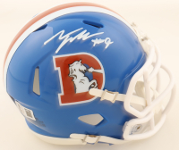 Talanoa Hufanga Signed Broncos Throwback Speed Mini Helmet (Beckett) at PristineAuction.com