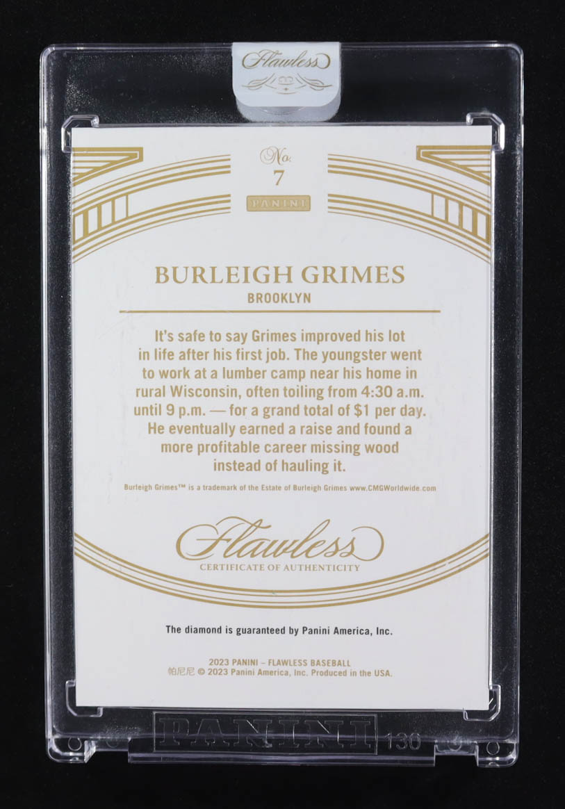 Burlleigh Grimes 2023 Panini Flawless Legends #7 #16/20 at PristineAuction.com Burlleigh Grimes 2023 Panini Flawless Legends #7 #16/20 at PristineAuction.com