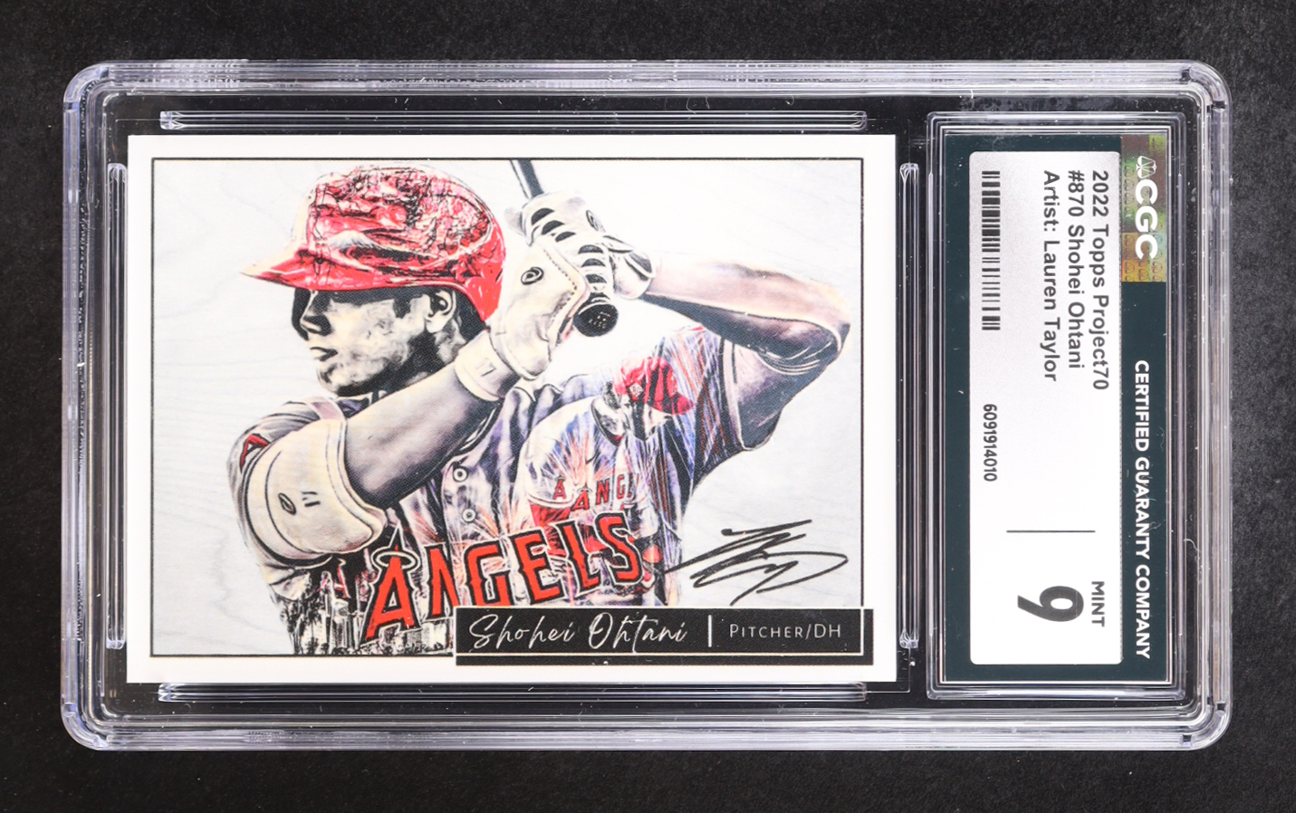 Shohei Ohtani 2022 Topps Project70 #870 Lauren Taylor (CGC 9) at PristineAuction.com Shohei Ohtani 2022 Topps Project70 #870 Lauren Taylor (CGC 9) at PristineAuction.com