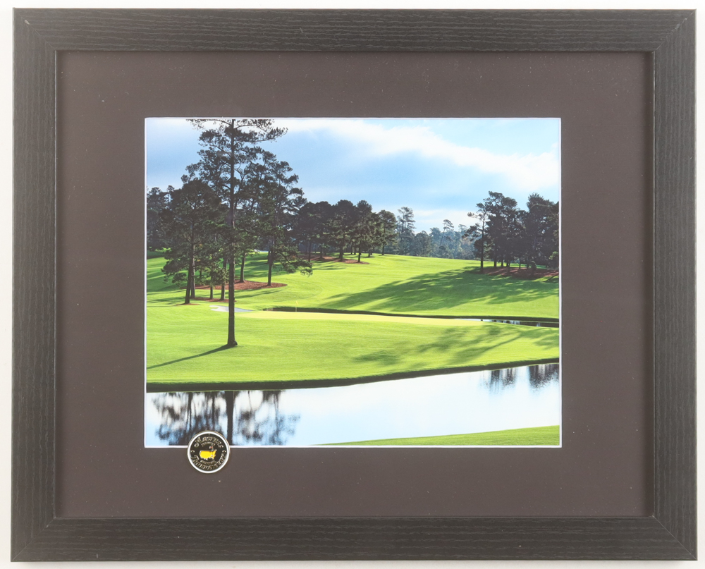 "Augusta National Golf Course" Custom Framed Photo Display with Masters Pin at PristineAuction.com "Augusta National Golf Course" Custom Framed Photo Display with Masters Pin at PristineAuction.com