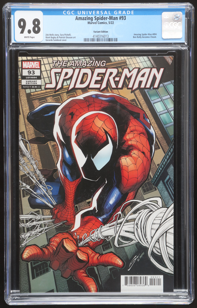 2022 "Amazing Spider-Man" #93 Marvel Comic Book (CGC 9.8) at PristineAuction.com 2022 "Amazing Spider-Man" #93 Marvel Comic Book (CGC 9.8) at PristineAuction.com