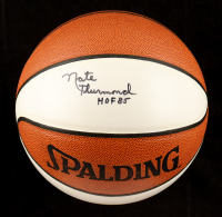 Nate Thurmond Signed NBA Player Logo Basketball Inscribed "HOF 85" (JSA) at PristineAuction.com